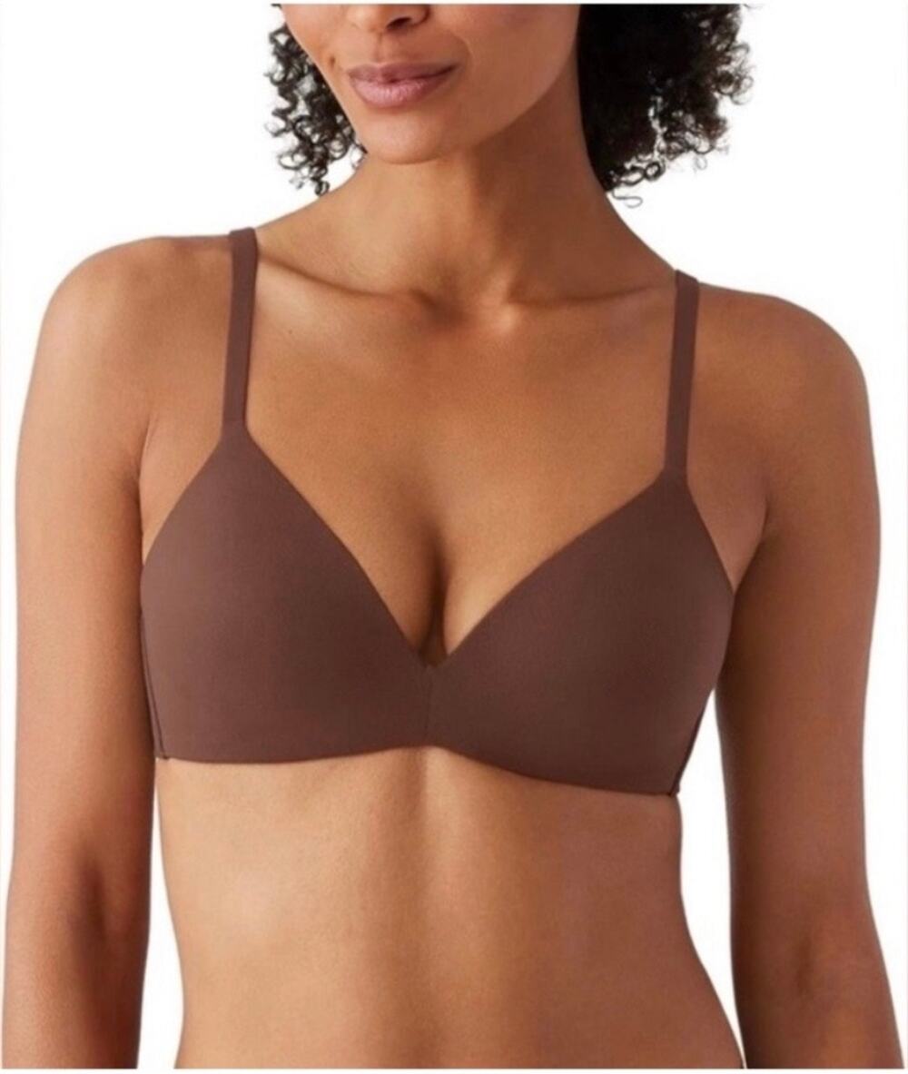 Wacoal 852189 How Perfect Wire Free Lined T-Shirt Bra rich chocolate brown 40B